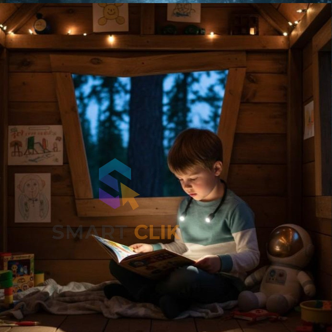 Lampe tour de cou LED Flexible | Lecture Nocturne | Rechargeable | Mains Libres